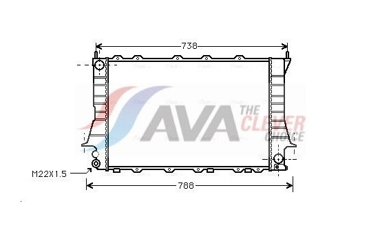 Radiator, engine cooling AIA2083 Ava Quality Cooling