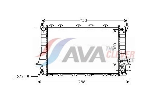 Radiator, engine cooling AIA2084 Ava Quality Cooling