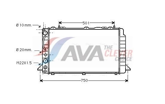 Radiator, engine cooling AIA2089 Ava Quality Cooling