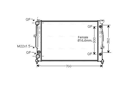 Radiator, engine cooling AIA2122 Ava Quality Cooling