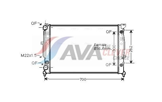 Radiator, engine cooling AIA2122 Ava Quality Cooling