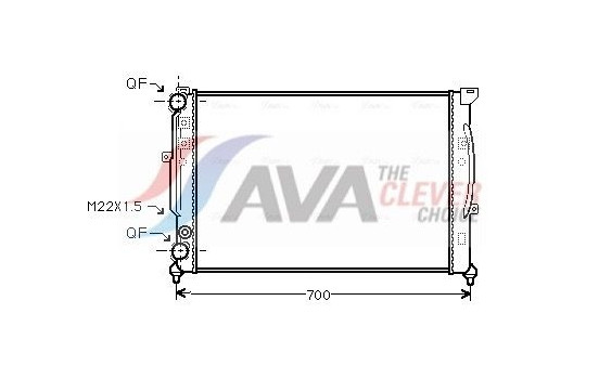 Radiator, engine cooling AIA2123 Ava Quality Cooling