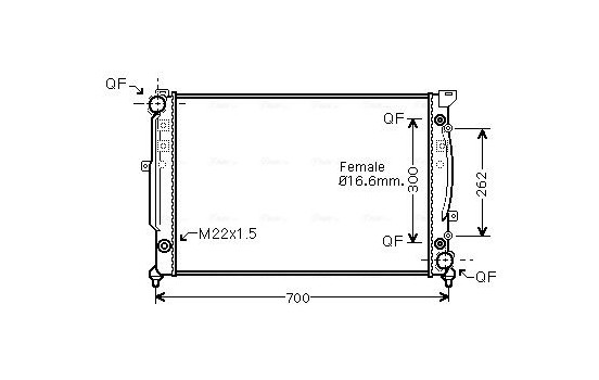 Radiator, engine cooling AIA2125 Ava Quality Cooling