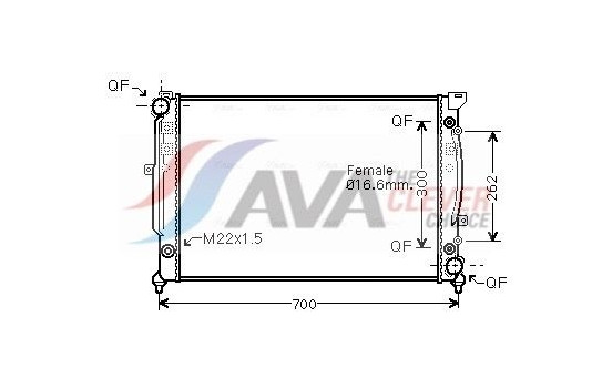 Radiator, engine cooling AIA2125 Ava Quality Cooling