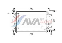 Radiator, engine cooling AIA2206 Ava Quality Cooling