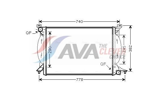 Radiator, engine cooling AIA2206 Ava Quality Cooling