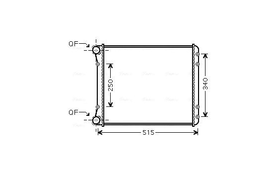 Radiator, engine cooling AIA2220 Ava Quality Cooling