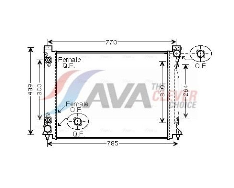 Radiator, engine cooling AIA2232 Ava Quality Cooling