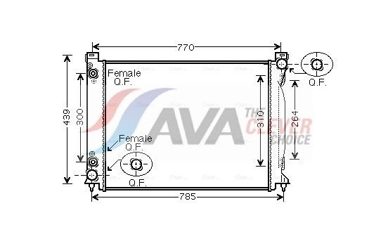 Radiator, engine cooling AIA2232 Ava Quality Cooling