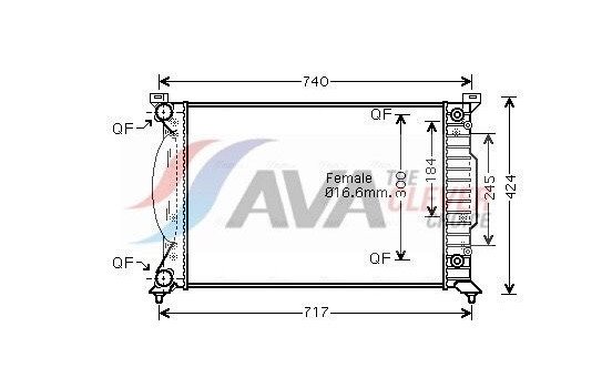 Radiator, engine cooling AIA2241 Ava Quality Cooling