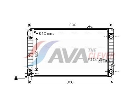 Radiator, engine cooling AIA2252 Ava Quality Cooling