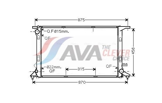 Radiator, engine cooling AIA2290 Ava Quality Cooling