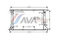 Radiator, engine cooling AIA2293 Ava Quality Cooling