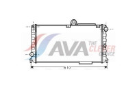 Radiator, engine cooling AL2005 Ava Quality Cooling