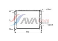 Radiator, engine cooling AL2035 Ava Quality Cooling