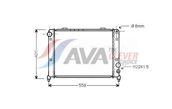 Radiator, engine cooling AL2035 Ava Quality Cooling