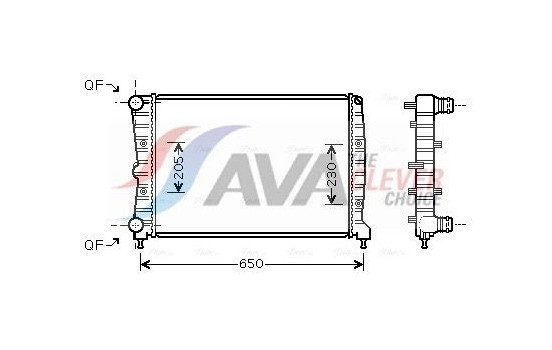 Radiator, engine cooling AL2087 Ava Quality Cooling