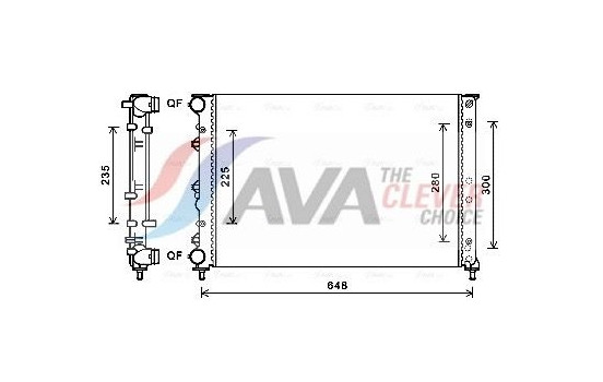 Radiator, engine cooling AL2144 Ava Quality Cooling