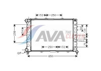 Radiator, engine cooling ALA2038 Ava Quality Cooling