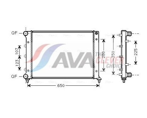 Radiator, engine cooling ALA2078 Ava Quality Cooling