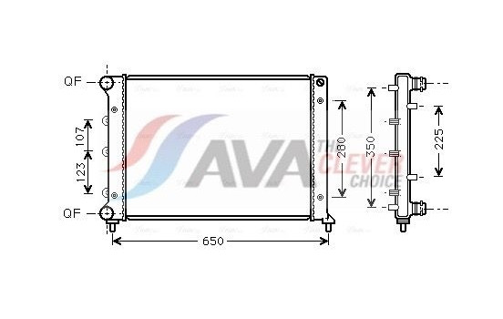 Radiator, engine cooling ALA2078 Ava Quality Cooling