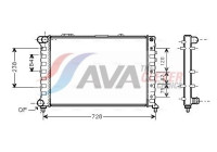 Radiator, engine cooling ALA2079 Ava Quality Cooling