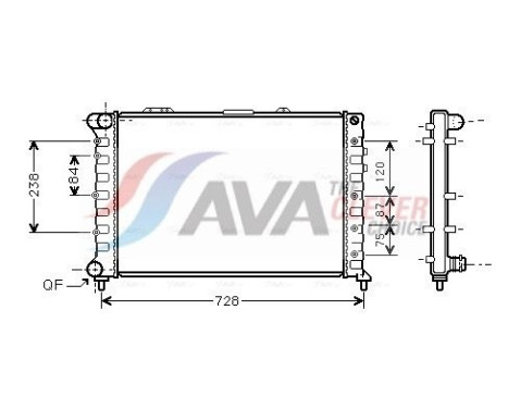 Radiator, engine cooling ALA2079 Ava Quality Cooling