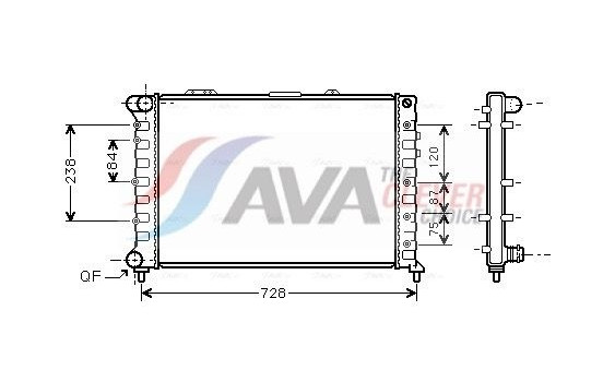 Radiator, engine cooling ALA2079 Ava Quality Cooling