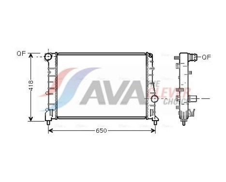 Radiator, engine cooling ALA2084 Ava Quality Cooling