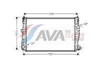 Radiator, engine cooling ALA2101 Ava Quality Cooling