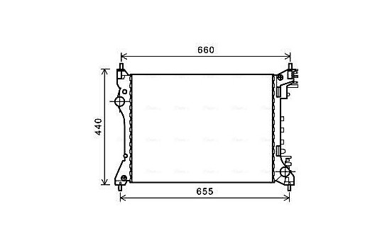 Radiator, engine cooling ALA2117 Ava Quality Cooling