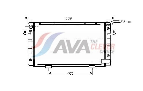 Radiator, engine cooling AU2099 Ava Quality Cooling