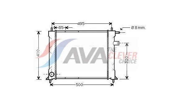 Radiator, engine cooling AU2110 Ava Quality Cooling