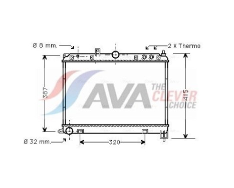 Radiator, engine cooling AU2118 Ava Quality Cooling