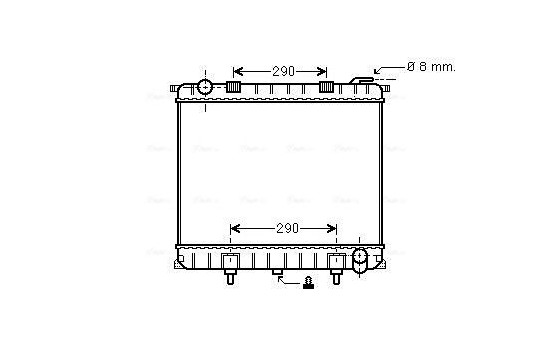 Radiator, engine cooling AU2126 Ava Quality Cooling