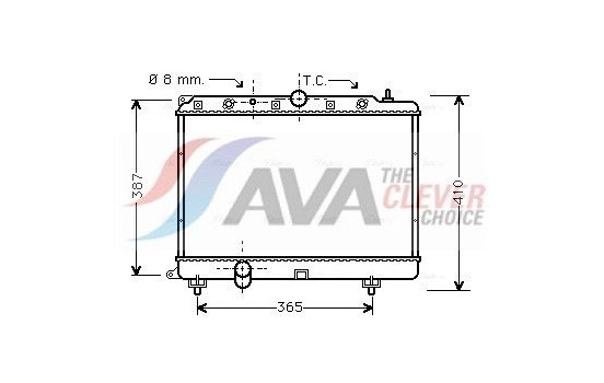 Radiator, engine cooling AU2154 Ava Quality Cooling