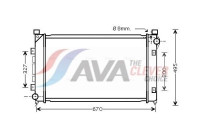 Radiator, engine cooling AU2163 Ava Quality Cooling