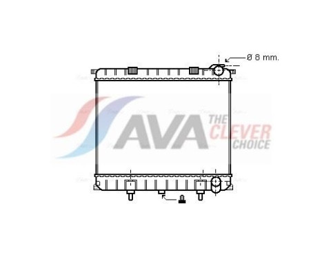 Radiator, engine cooling AU2173 Ava Quality Cooling