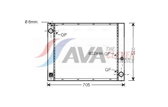 Radiator, engine cooling AU2183 Ava Quality Cooling