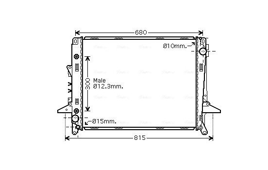 Radiator, engine cooling AU2197 Ava Quality Cooling