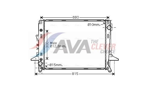Radiator, engine cooling AU2197 Ava Quality Cooling
