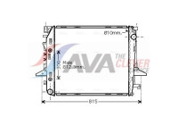Radiator, engine cooling AU2198 Ava Quality Cooling