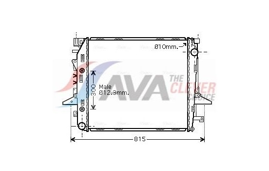 Radiator, engine cooling AU2198 Ava Quality Cooling