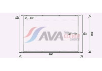 Radiator, engine cooling AU2228 Ava Quality Cooling