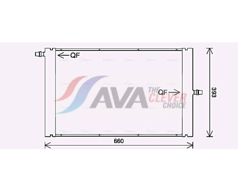Radiator, engine cooling AU2228 Ava Quality Cooling