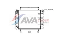 Radiator, engine cooling AUA2082 Ava Quality Cooling