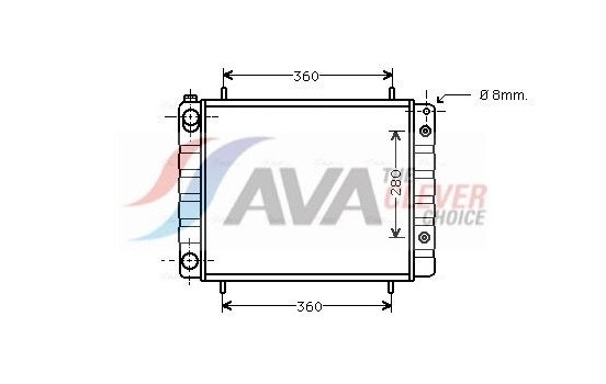 Radiator, engine cooling AUA2082 Ava Quality Cooling