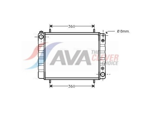 Radiator, engine cooling AUA2084 Ava Quality Cooling