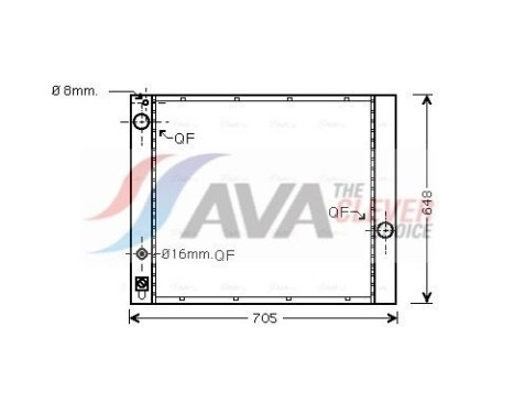Radiator, engine cooling AUA2166 Ava Quality Cooling