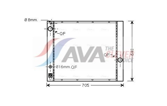 Radiator, engine cooling AUA2166 Ava Quality Cooling